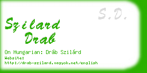 szilard drab business card